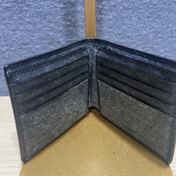 Coach Signature Pebbled Mens Bifold Wallet Brown - Picture 3 of 11